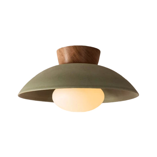 Designer 1-Light Nordic Dome Semi Flush Mount