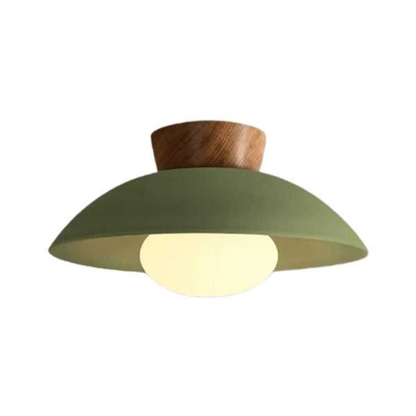 Designer 1-Light Nordic Dome Semi Flush Mount