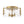3-Light Textured Glass Brass Drum Semi Flush Mount