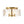 3-Light Textured Glass Brass Drum Semi Flush Mount