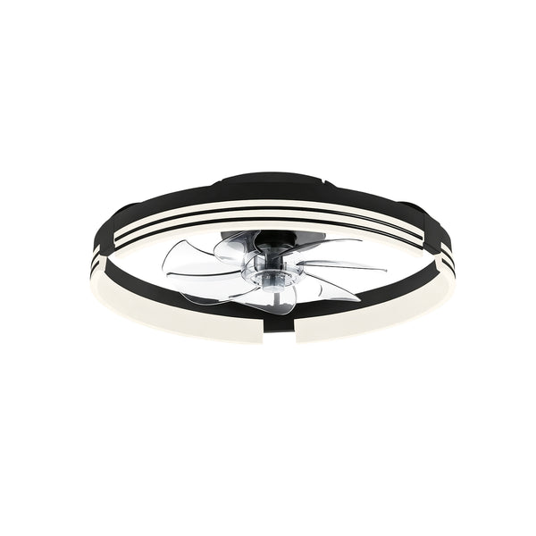 Dimmable Indoor Bedroom Flush Mount Ceiling Fan with Light