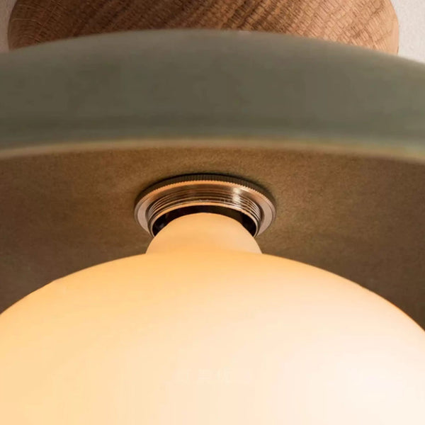 Designer 1-Light Nordic Dome Semi Flush Mount