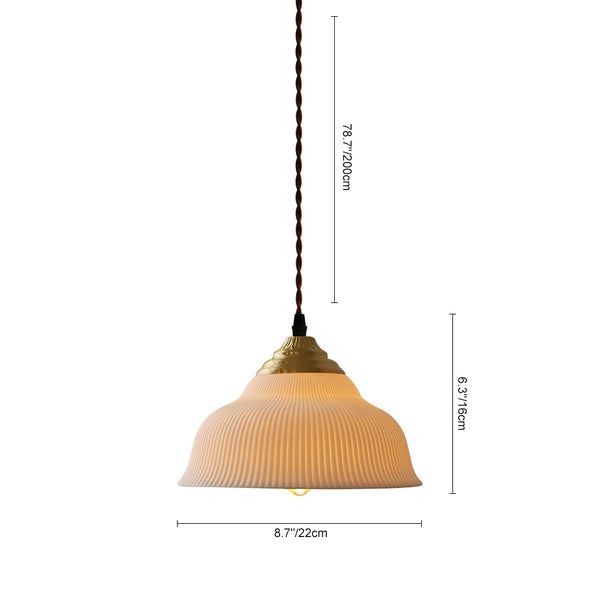 Nordic 1-Light White Ceramic Pendant Light