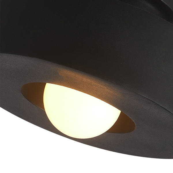 Nordic Geometric Flush Mount Cylindrical Ceramic Ceiling Light