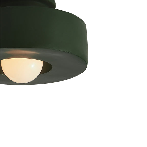 Nordic Geometric Flush Mount Cylindrical Ceramic Ceiling Light