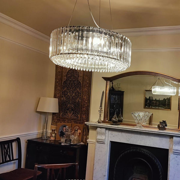 Glam Modern Round Crystal Chandelier