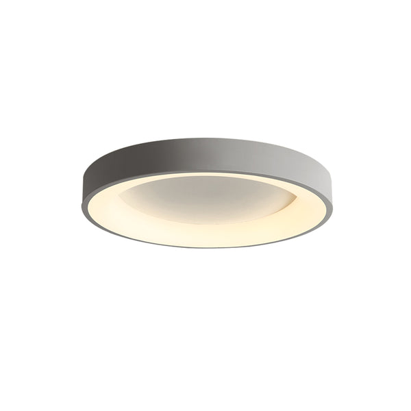 LED-Deckenleuchte, rund, grau, für Deckeneinbau