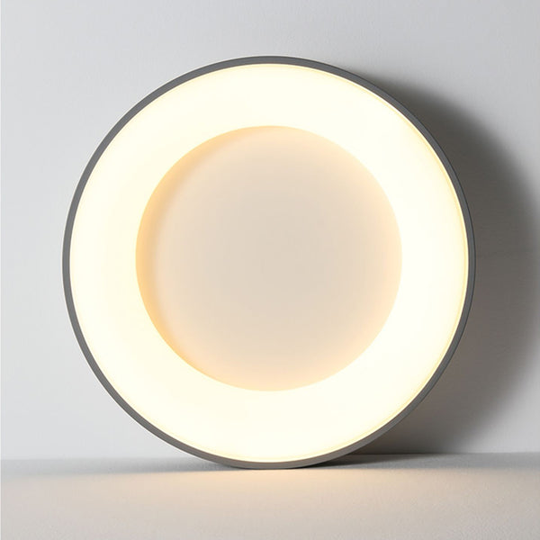 LED-Deckenleuchte, rund, grau, für Deckeneinbau