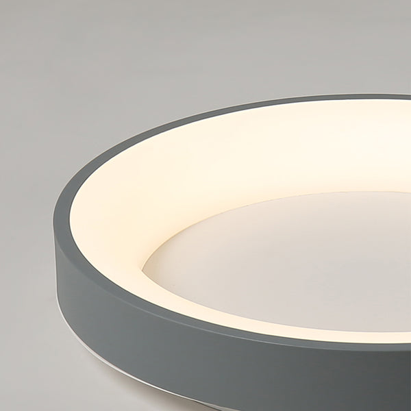 LED-Deckenleuchte, rund, grau, für Deckeneinbau