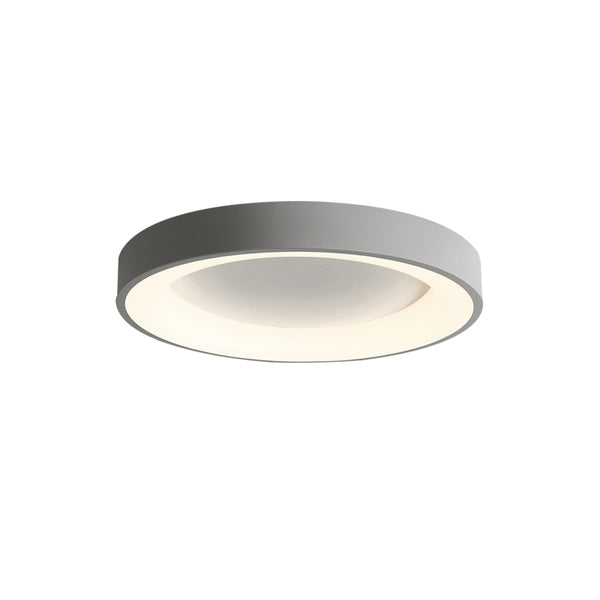 LED-Deckenleuchte, rund, grau, für Deckeneinbau