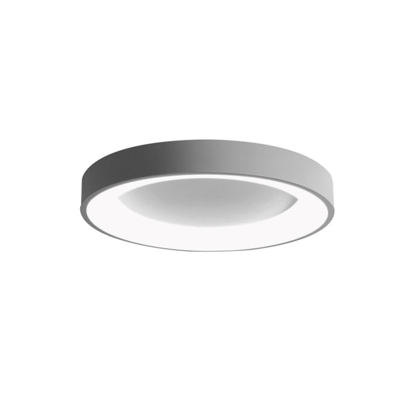 LED-Deckenleuchte, rund, grau, für Deckeneinbau