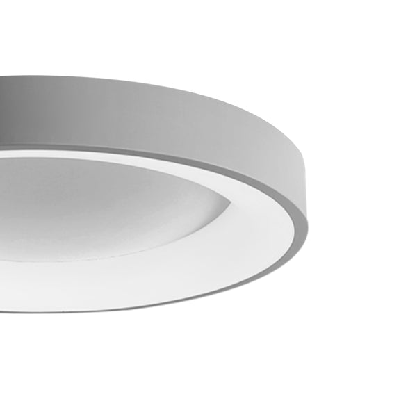 LED-Deckenleuchte, rund, grau, für Deckeneinbau