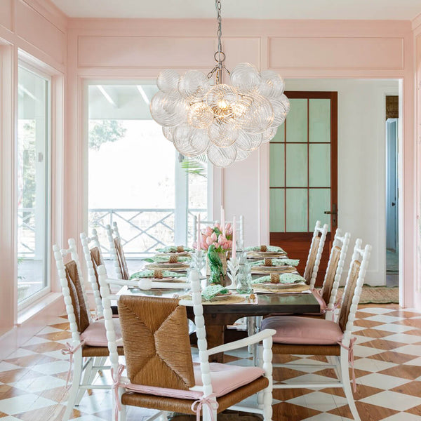 Modern Cluster Glass Globe Bubble Chandelier