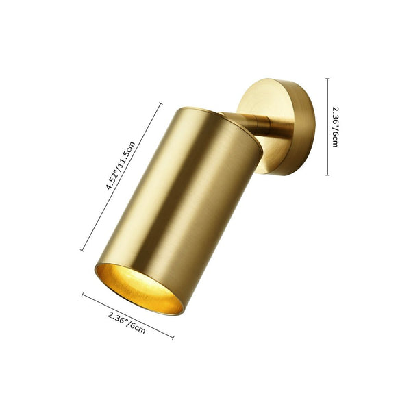 Thehouselights - 1 Light Brass Directional Ceiling Light Spot Light Track Light - Ceiling Light - 