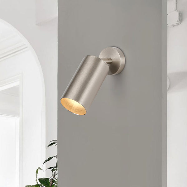 Thehouselights - 1 Light Directional Ceiling Light Spot Light Track Light - Ceiling Light - Nickel - 
