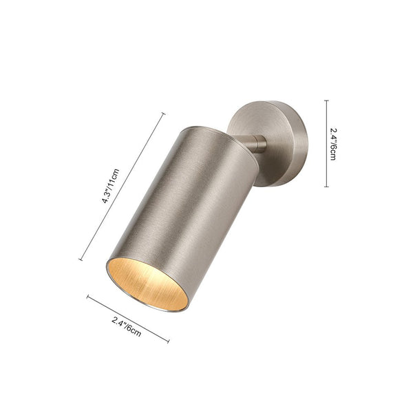Thehouselights - 1 Light Directional Ceiling Light Spot Light Track Light - Ceiling Light - Nickel - 