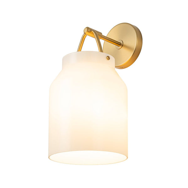 Thehouselights - 1 - Light Geometric Wall Sconce - Wall Lights - White - 