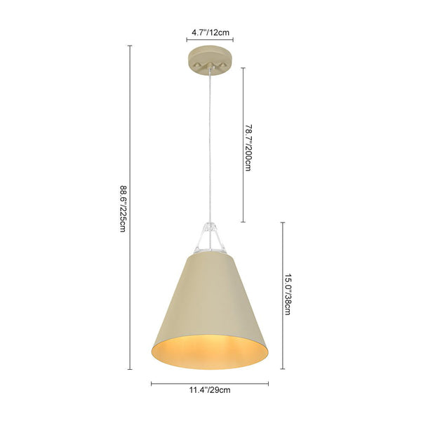 Thehouselights - 1 - Light Minimalist Conical Pendant Light - Pendant - 1 - Light - 