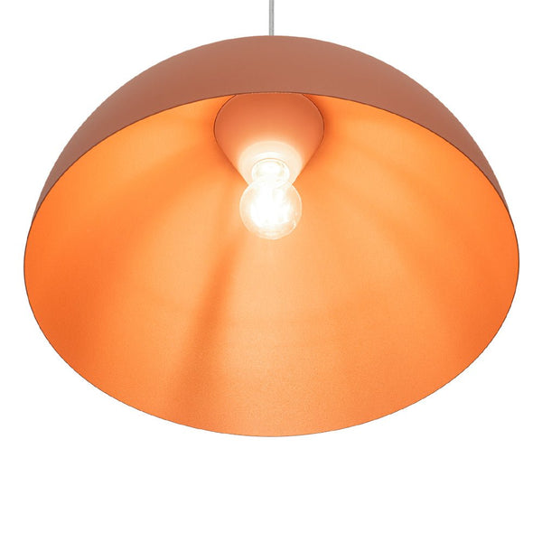 Thehouselights - 1 - Light Minimalist Dome Pendant Light - Pendant - Carrot Red - 