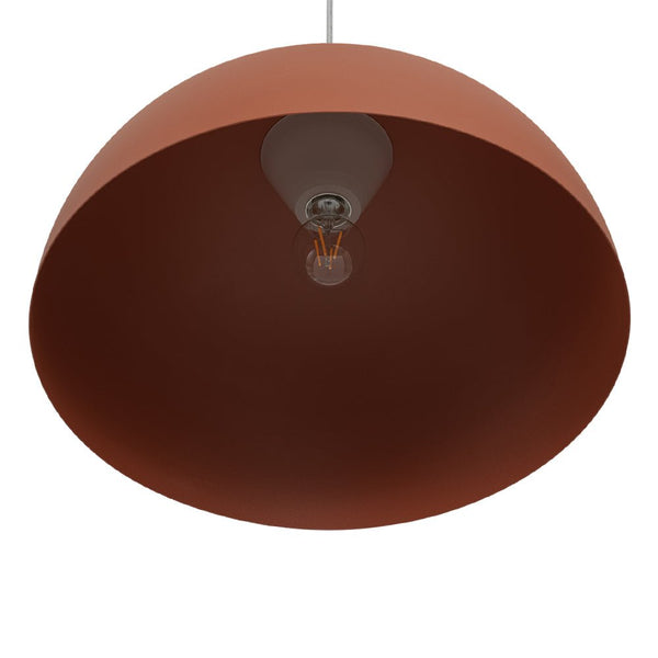 Thehouselights - 1 - Light Minimalist Dome Pendant Light - Pendant - Carrot Red - 