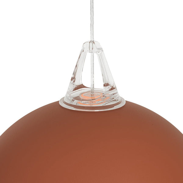Thehouselights - 1 - Light Minimalist Dome Pendant Light - Pendant - Carrot Red - 