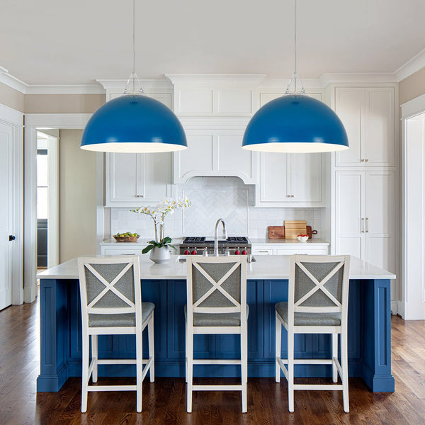 Thehouselights - 1 - Light Minimalist Dome Pendant Light - Pendant - Dark Blue - 