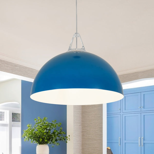 Thehouselights - 1 - Light Minimalist Dome Pendant Light - Pendant - Dark Blue - 