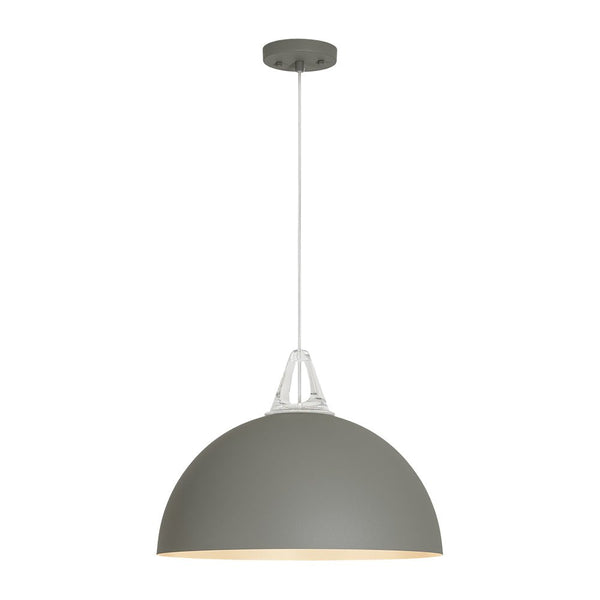 Thehouselights - 1 - Light Minimalist Dome Pendant Light - Pendant - Light Gray - 