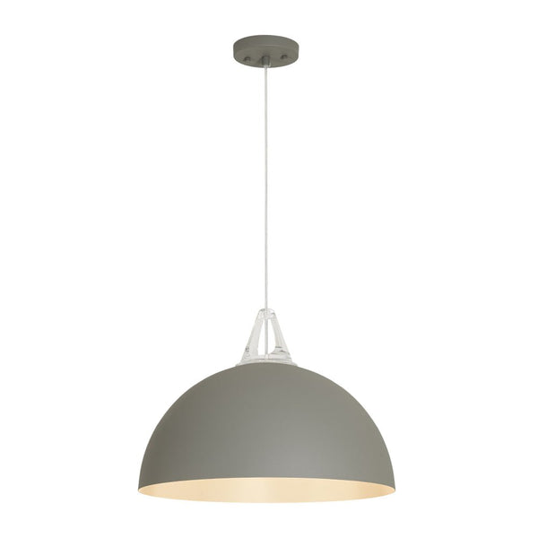 Thehouselights - 1 - Light Minimalist Dome Pendant Light - Pendant - Light Gray - 