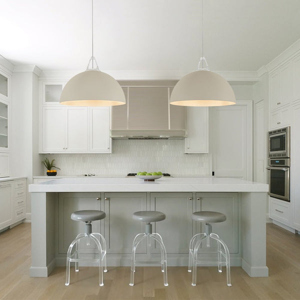 Thehouselights - 1 - Light Minimalist Dome Pendant Light - Pendant - Off - White - 
