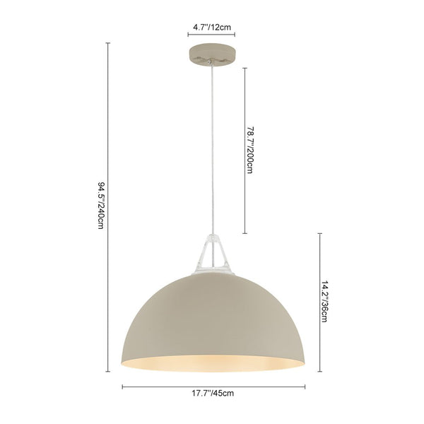 Thehouselights - 1 - Light Minimalist Dome Pendant Light - Pendant - Off - White - 