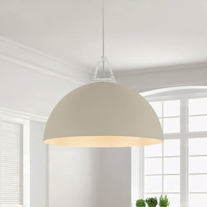Thehouselights - 1 - Light Minimalist Dome Pendant Light - Pendant - Off - White - 