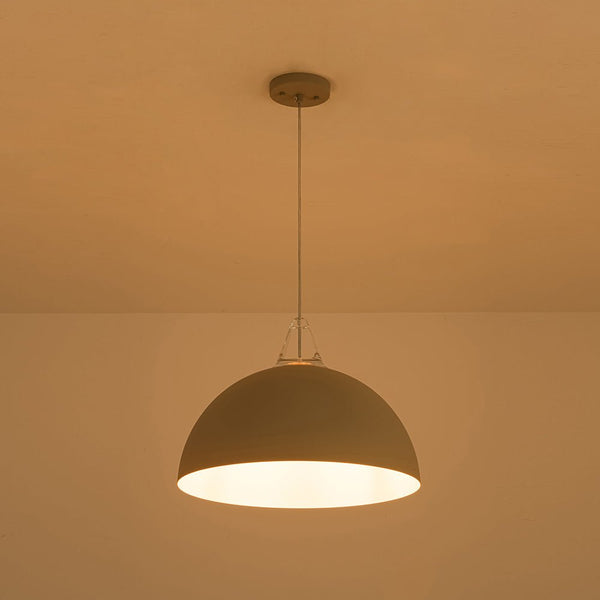 Thehouselights - 1 - Light Minimalist Dome Pendant Light - Pendant - Off - White - 