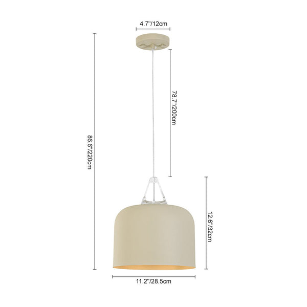 Thehouselights - 1 - Light Minimalist Drum Pendant Light - Pendant - 1 - Light - 