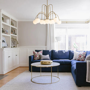 Thehouselights-10-Light Bubble Opal Glass Globe Chandelier-Chandelier-Brass-10-Light