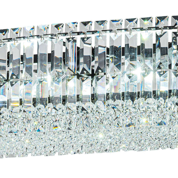 Thehouselights - 10 - Light Crystal Oval Island Chandelier - Chandelier - Black - 