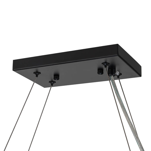 Thehouselights - 10 - Light Crystal Rectangle Island Chandelier - Chandelier - Black - 