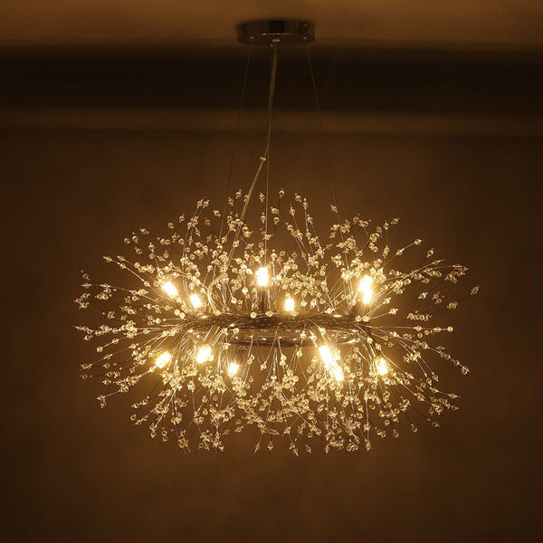 Thehouselights-12-Light Chrome Round Firework Chandelier-Chandelier-Chrome-