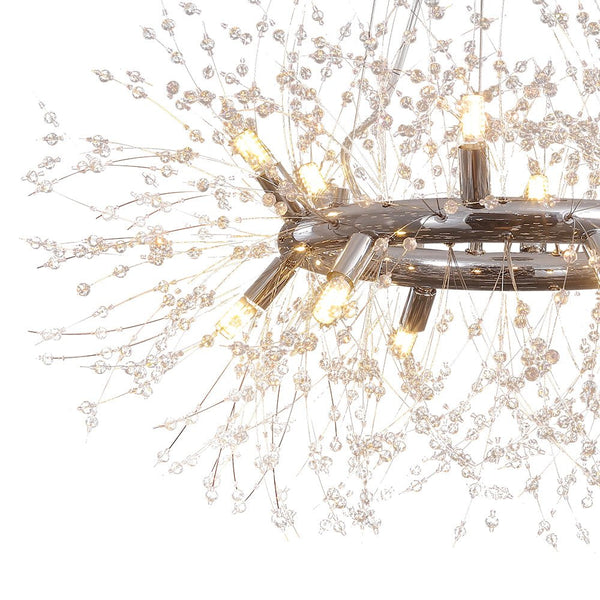 Thehouselights-12-Light Chrome Round Firework Chandelier-Chandelier-Chrome-