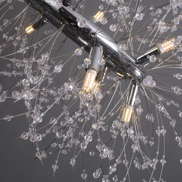 Thehouselights-12-Light Chrome Round Firework Chandelier-Chandelier-Chrome-