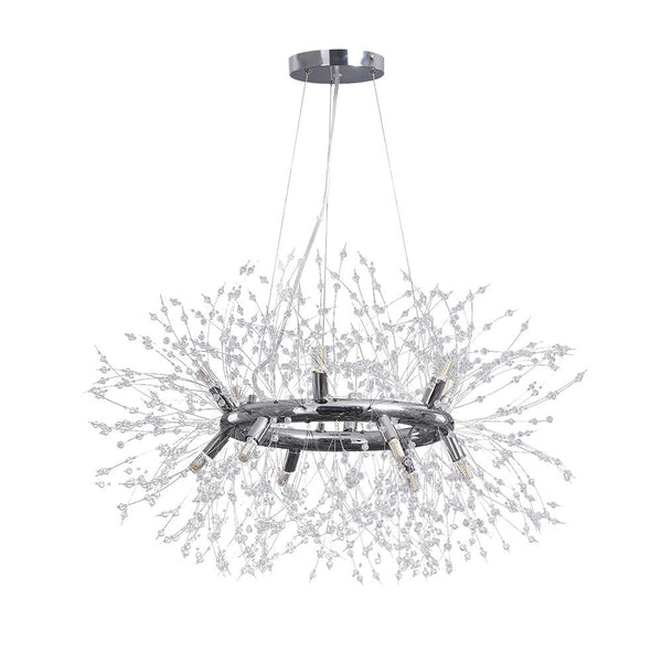 Thehouselights-12-Light Chrome Round Firework Chandelier-Chandelier-Chrome-