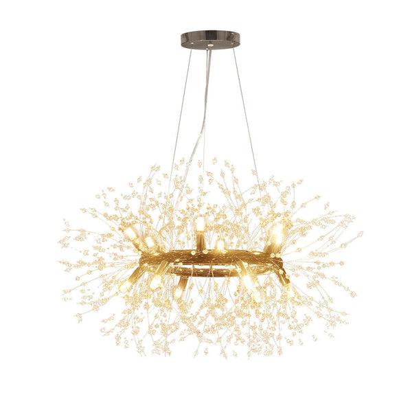 Thehouselights-12-Light Chrome Round Firework Chandelier-Chandelier-Chrome-