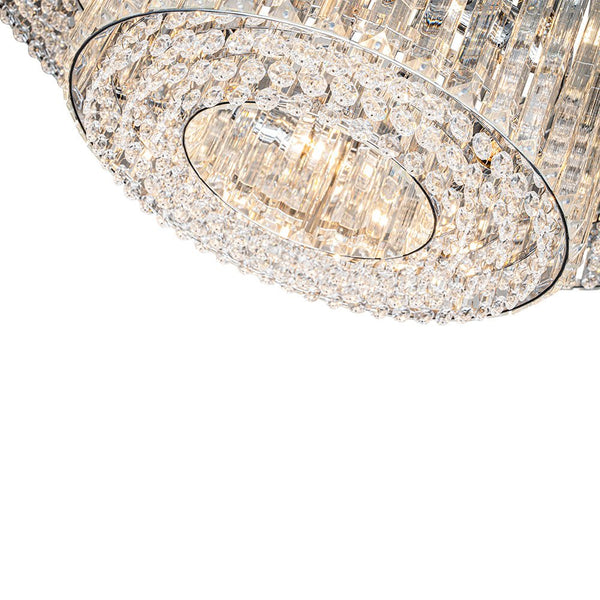 Thehouselights-12-Light Modern 2-Tier Crystal Chandelier-Chandelier-Chrome-