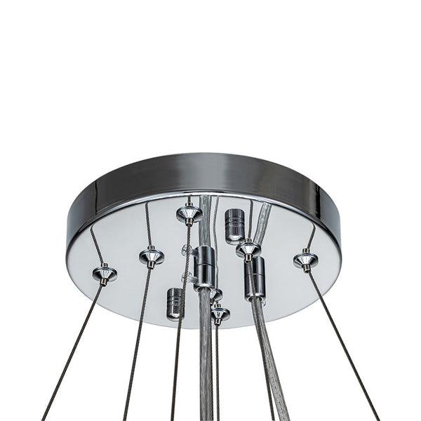 Thehouselights-12-Light Modern 2-Tier Crystal Chandelier-Chandelier-Chrome-