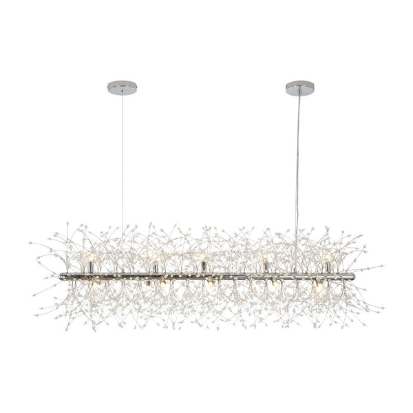 Thehouselights - 15 - Light Linear Sputnik Firework Chandelier - Chandelier - Chrome - 