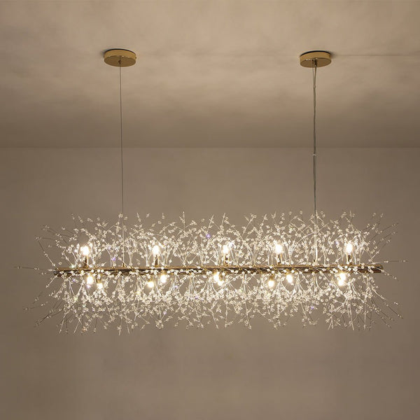 Thehouselights - 15 - Light Linear Sputnik Firework Chandelier - Chandelier - Chrome - 