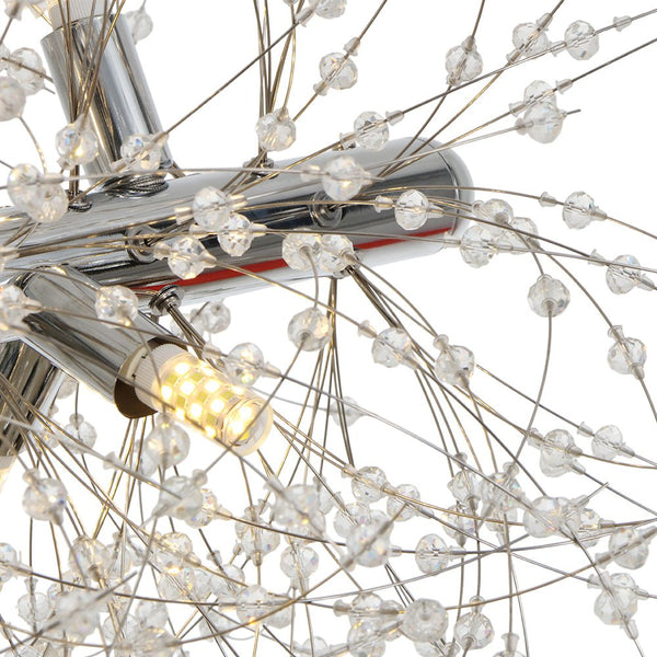 Thehouselights - 15 - Light Linear Sputnik Firework Chandelier - Chandelier - Chrome - 