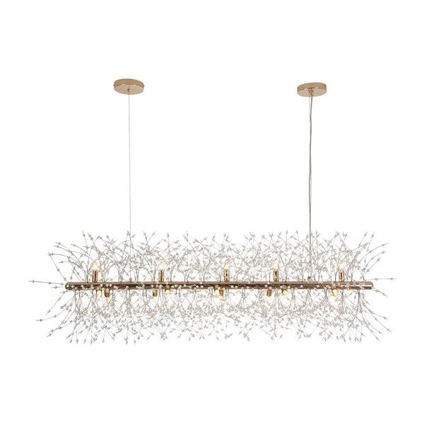 Thehouselights - 15 - Light Linear Sputnik Firework Chandelier - Chandelier - Chrome - 