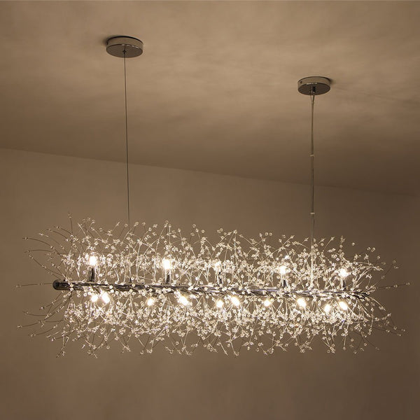 Thehouselights - 15 - Light Linear Sputnik Firework Chandelier - Chandelier - Chrome - 
