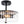 Thehouselights-2-Light Black Ribbed Glass Semi Flush Mount-Ceiling Light-2-Light-